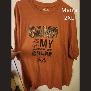 Realtree Men's Short Sleeve Orange T-Shirt